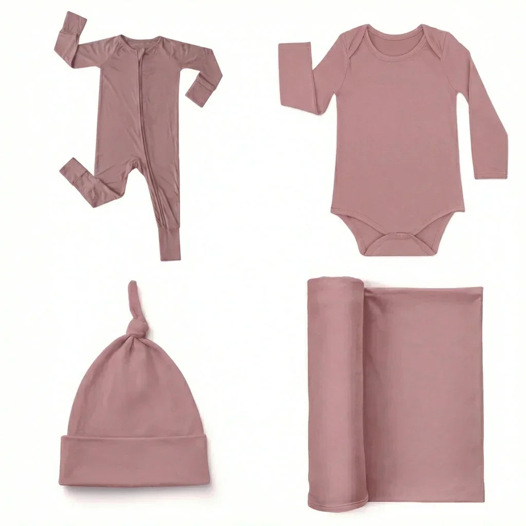 Welcome to our World Set ( 1 Long Zippy+ 1 Bodysuit+ 1 Swaddle Blanket+ 1 Knotted hat)
