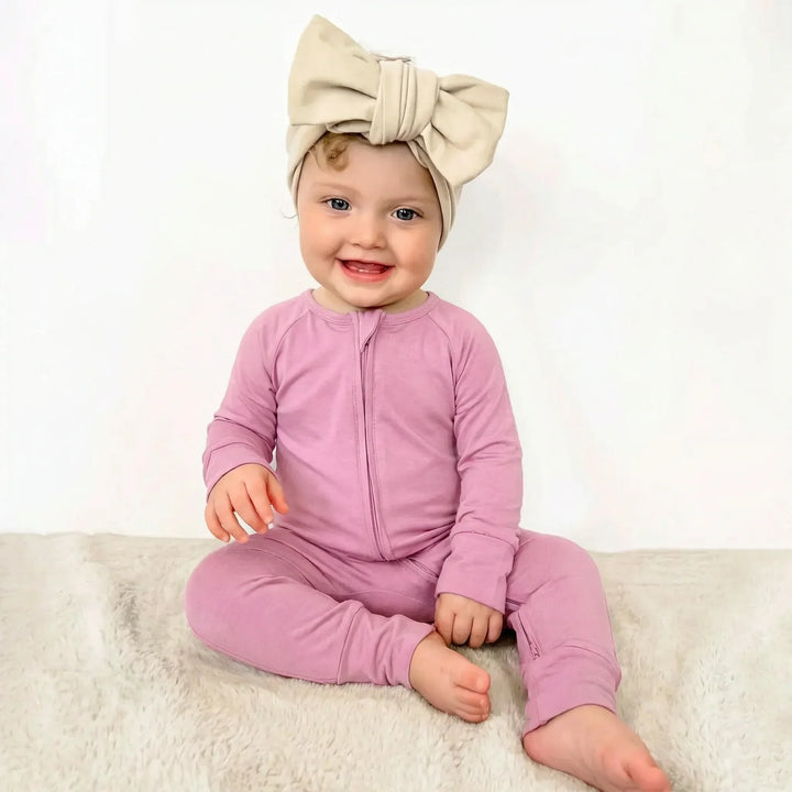 Pink Bamboo Convertible Zippered Romper