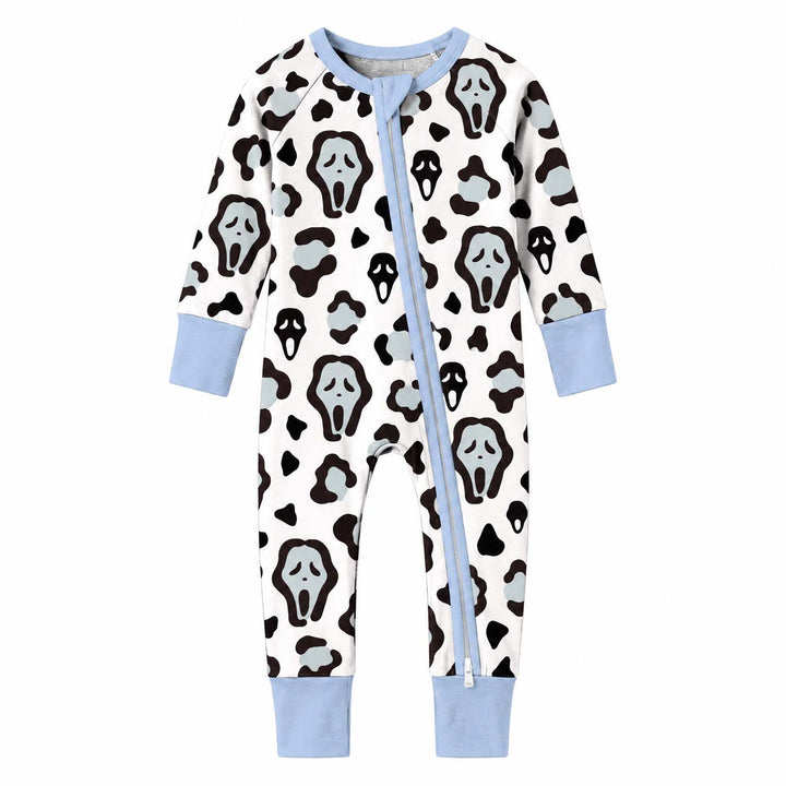 Ghostface Abstract Halloween Pattern Bamboo Convertible Zippy