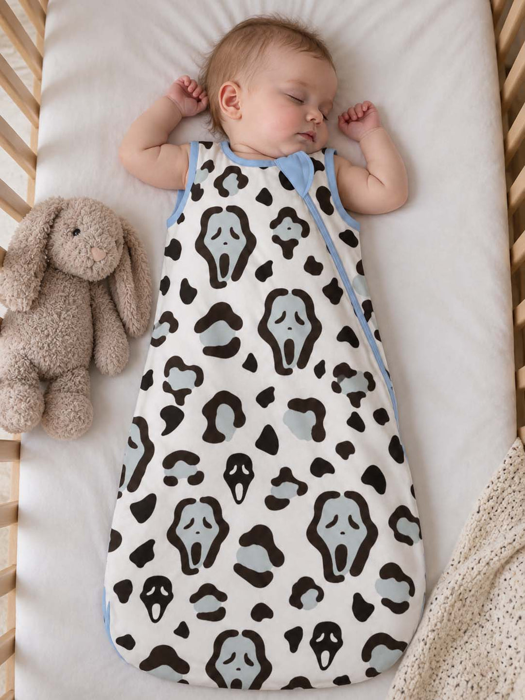 Ghostface Abstract Halloween Pattern Bamboo Sleep Bag