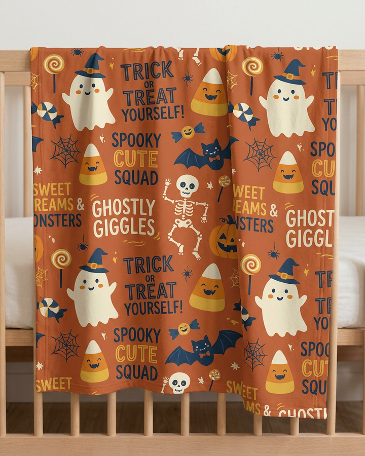 Ghostly Giggle Squad Bamboo Blanket