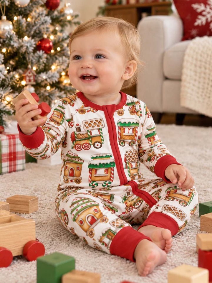 Gingerbread Christmas Train Bamboo Convertible Zippy