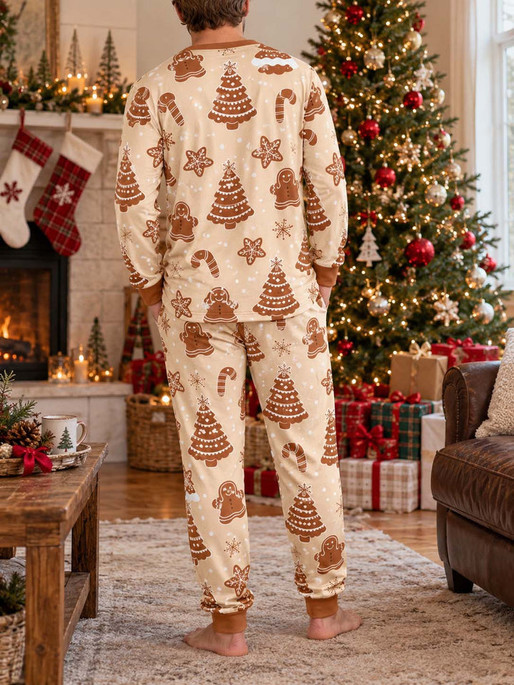Gingerbread Cookie Wonderland Bamboo Men's Pajama Set