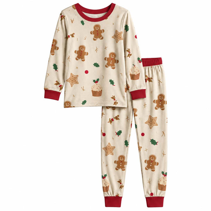 Gingerbread Holiday Friends Bamboo Two Piece Long Sleeve Pajama Set