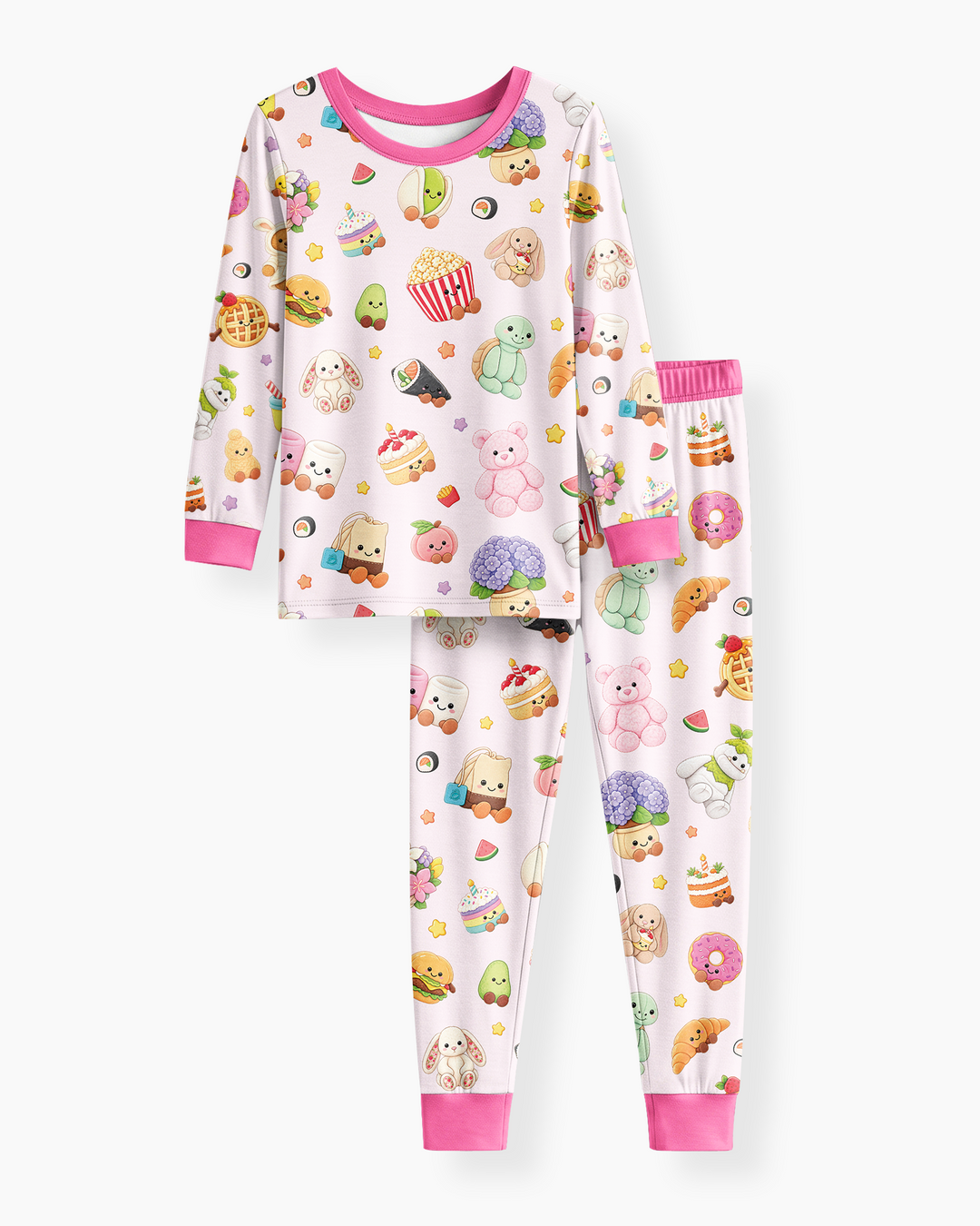 Kawaii Jellycat Bamboo Two Piece Long Sleeve Pajama Set