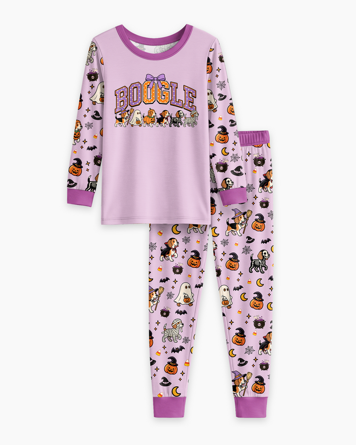 Halloween Boogle Bamboo Two Piece Long Sleeve Pajama Set