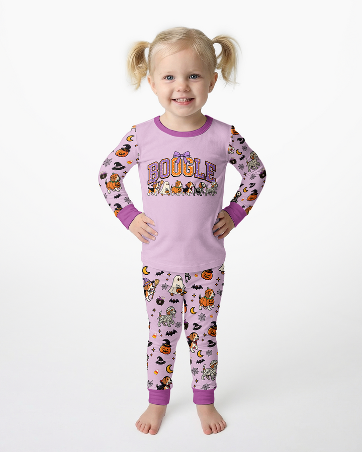 Halloween Boogle Bamboo Two Piece Long Sleeve Pajama Set