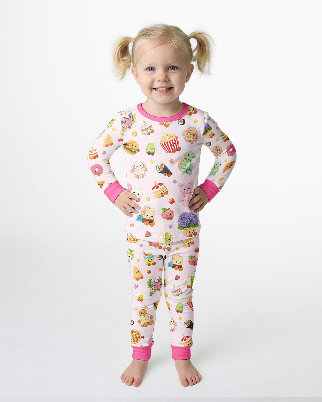 Kawaii Jellycat Bamboo Two Piece Long Sleeve Pajama Set