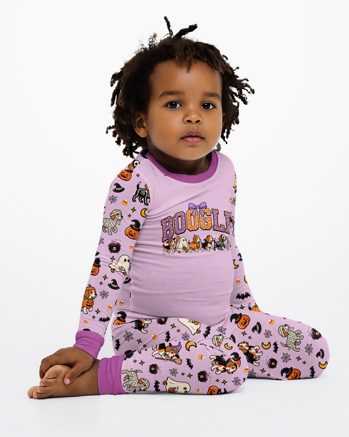 Halloween Boogle Bamboo Two Piece Long Sleeve Pajama Set
