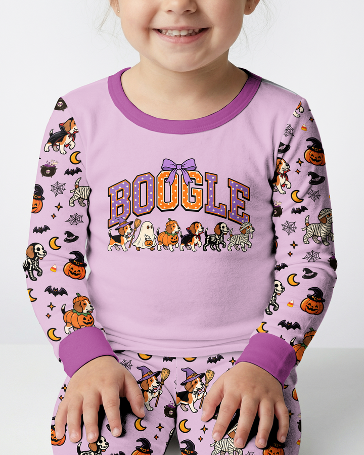 Halloween Boogle Bamboo Two Piece Long Sleeve Pajama Set