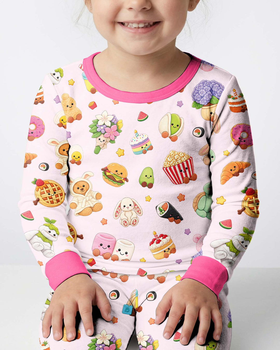 Kawaii Jellycat Bamboo Two Piece Long Sleeve Pajama Set