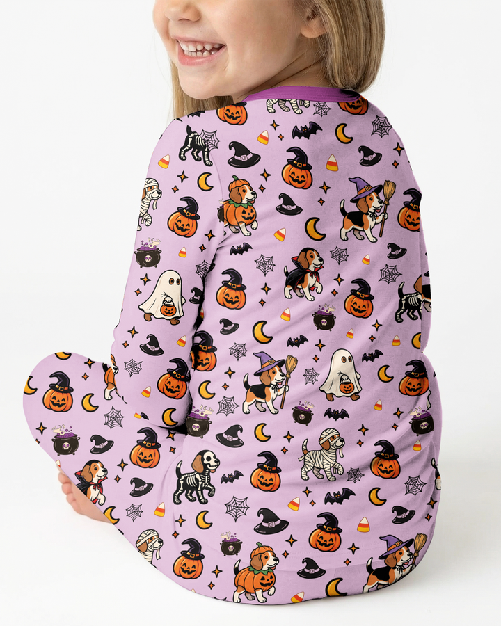 Halloween Boogle Bamboo Two Piece Long Sleeve Pajama Set