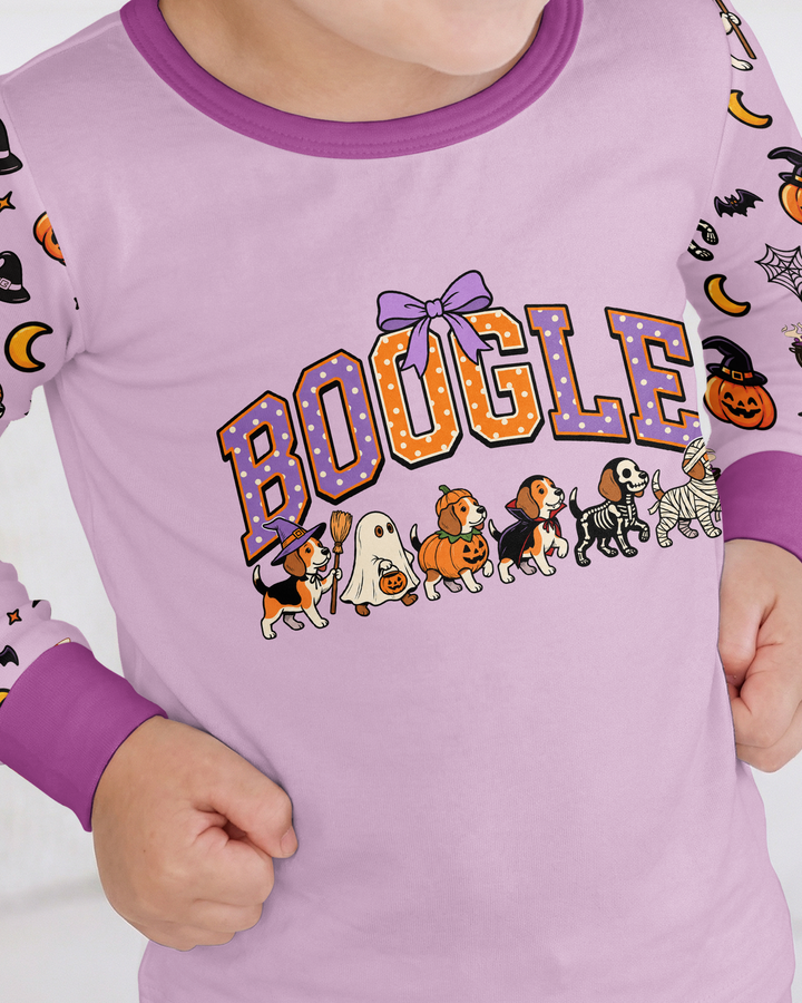 Halloween Boogle Bamboo Two Piece Long Sleeve Pajama Set