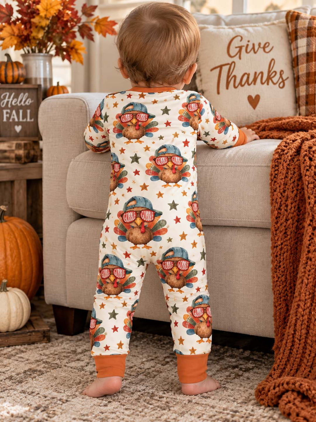 Gobble Gobble Cool Turkey Bamboo Convertible Zippy