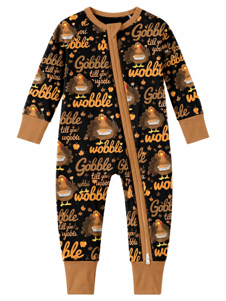 Gobble Till You Wobble Bamboo Convertible Zippy
