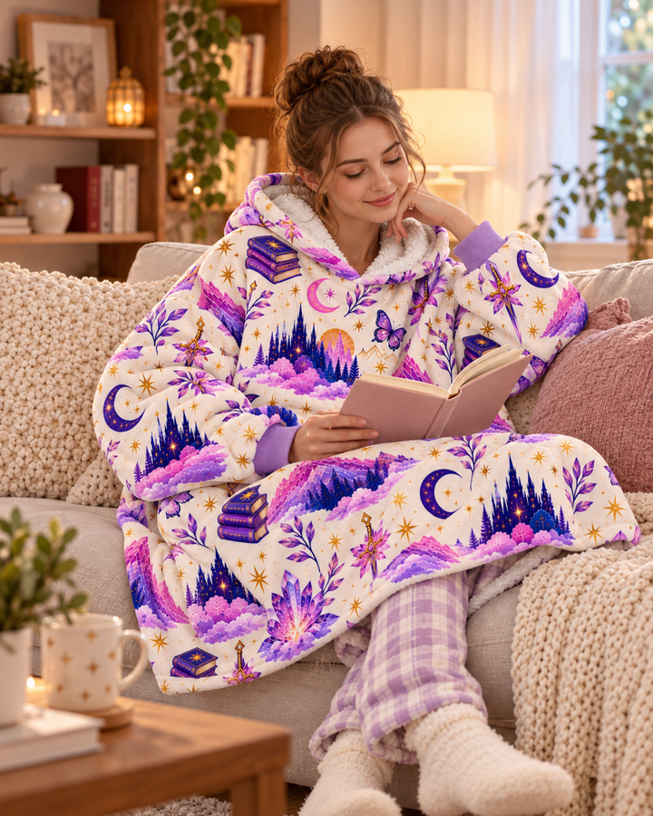 I'd Rather Be In City Of Star Light Blanket Hoodie