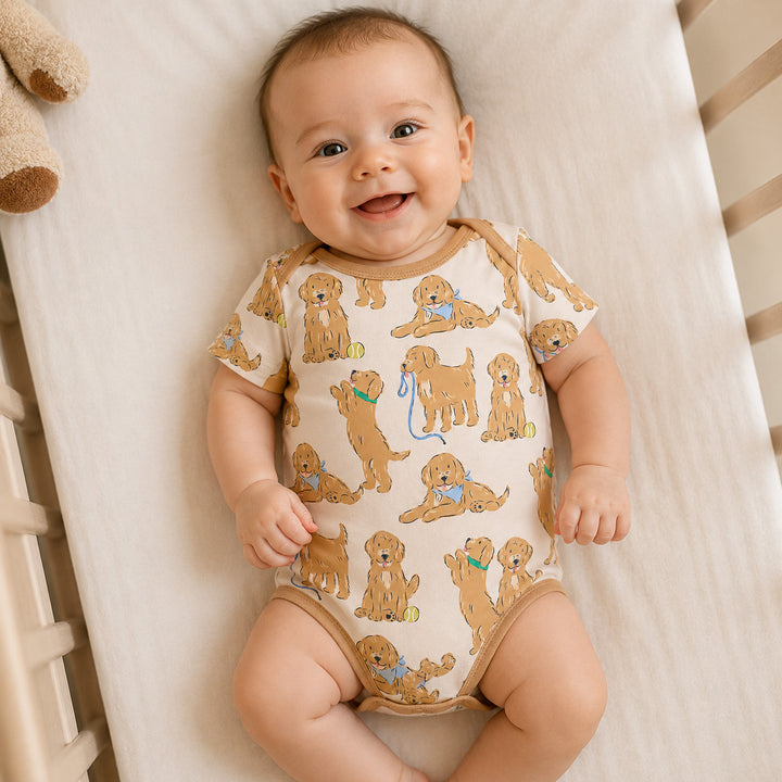 Golden Puppy Playtime Bamboo Bodysuit