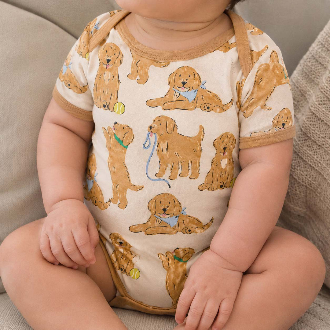 Golden Puppy Playtime Bamboo Bodysuit