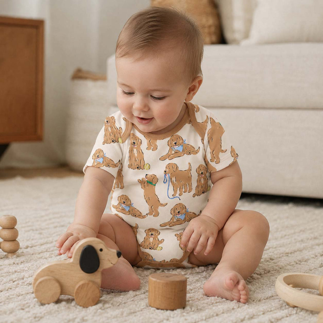 Golden Puppy Playtime Bamboo Bodysuit