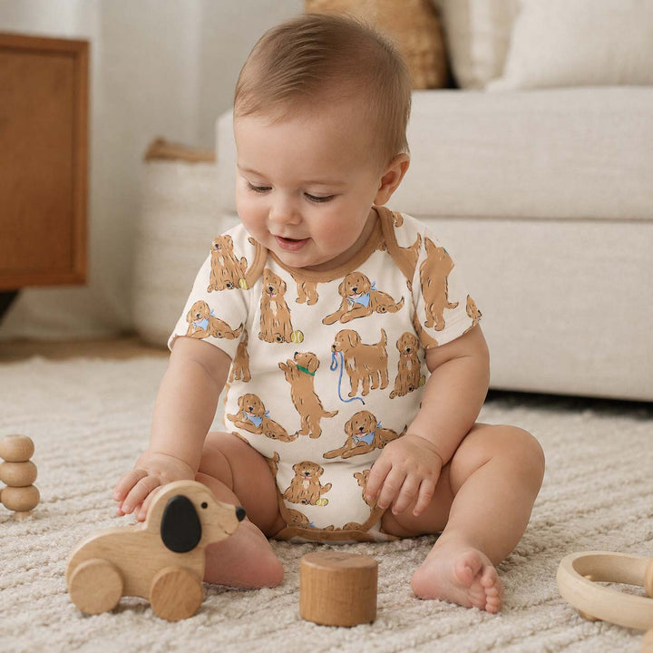 Golden Puppy Playtime Bamboo Bodysuit