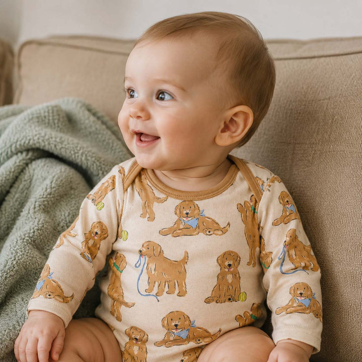 Golden Puppy Playtime Bamboo Bodysuit