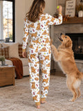 Golden Retriever Dog Park Bamboo Women Pajama Set