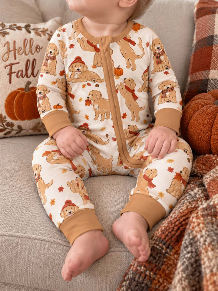 Golden Retriever Fall Playtime Bamboo Convertible Zippy
