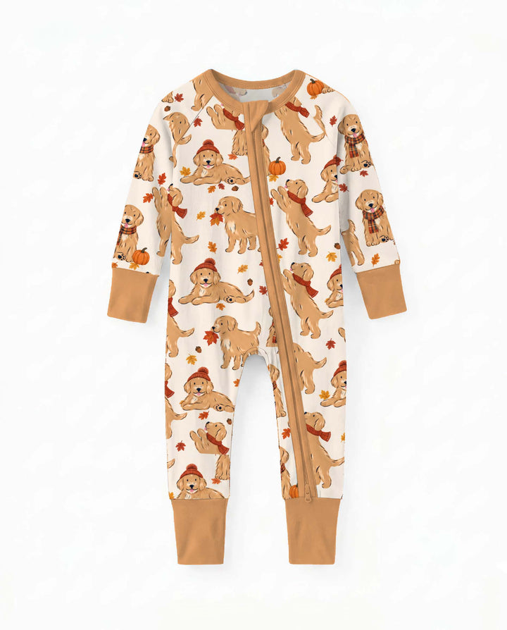 Golden Retriever Fall Playtime Bamboo Convertible Zippy