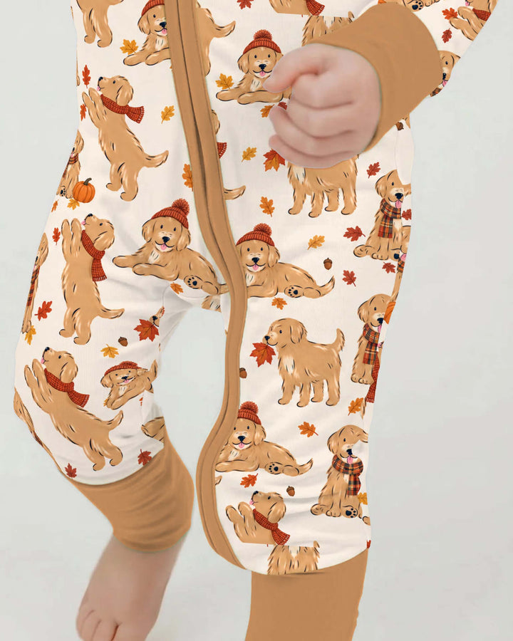 Golden Retriever Fall Playtime Bamboo Convertible Zippy