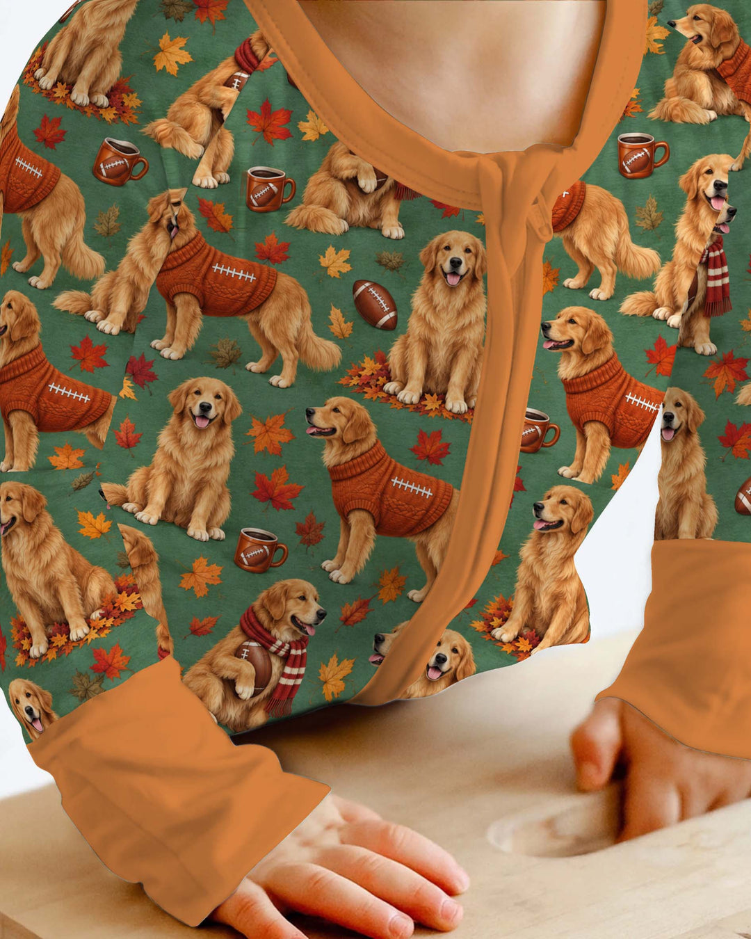 Golden Retriever Football Fall Bamboo Convertible Zippy