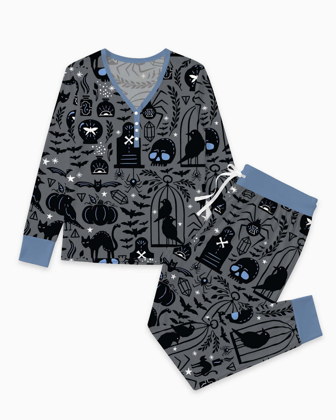 Gothic Halloween Magic Bamboo Women Pajama Set