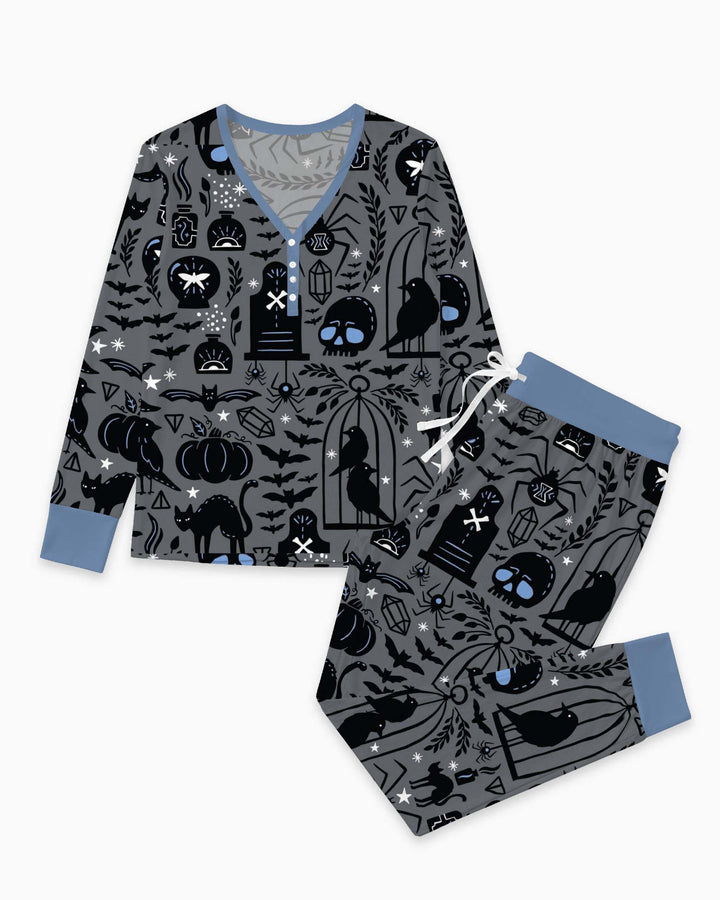 Gothic Halloween Magic Bamboo Women Pajama Set