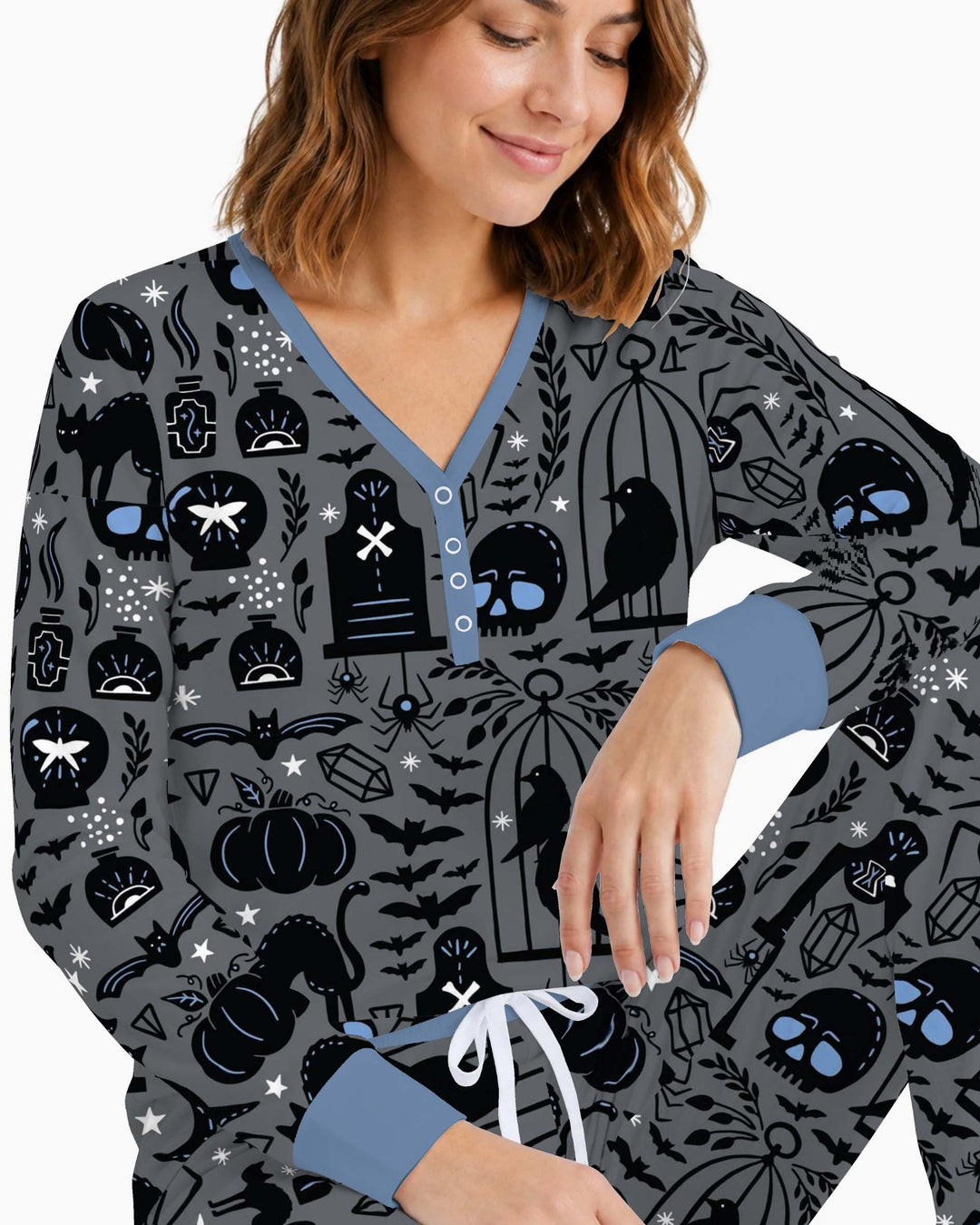 Gothic Halloween Magic Bamboo Women Pajama Set