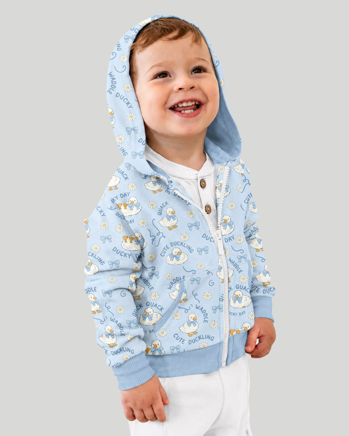 Happy Ducky Day Bamboo Zip Hoodie