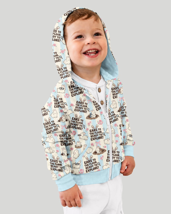 Ears To The Floor Bamboo Zip Hoodie