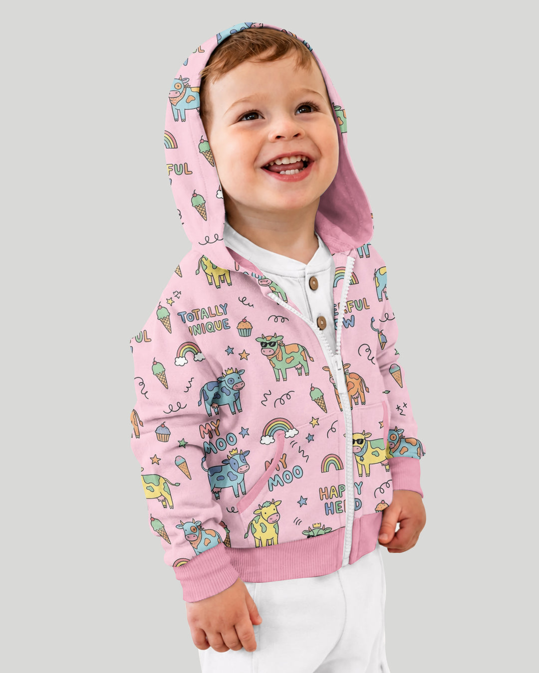 Not Your Ordinary Cow Bamboo Zip Hoodie