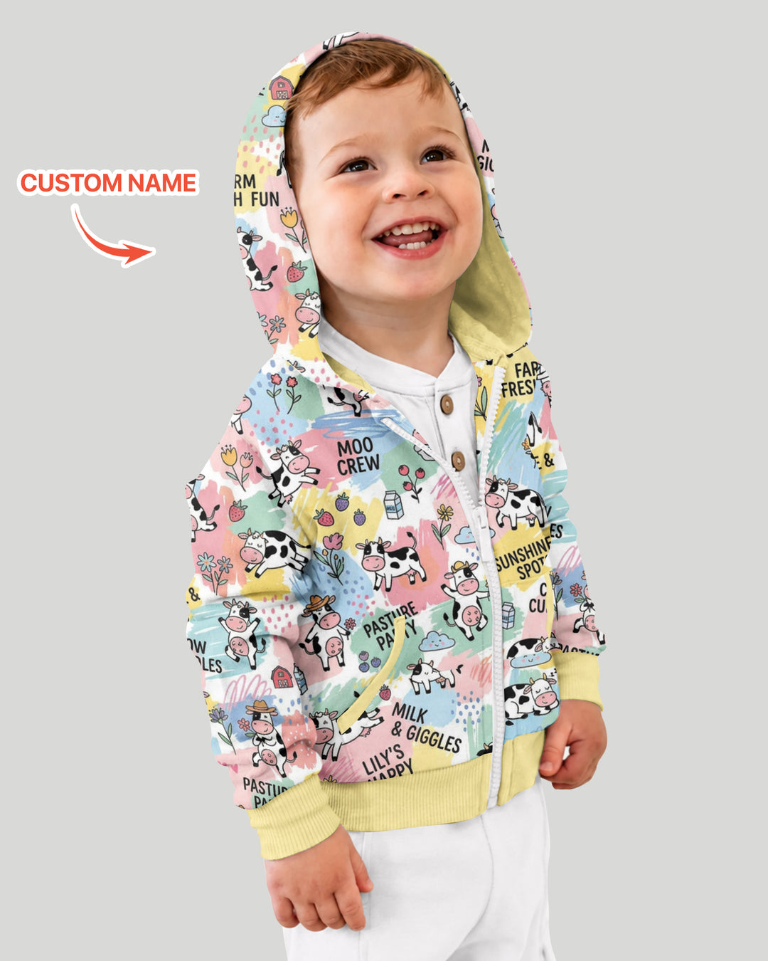 Custom Name Can’t Keep Us In The Barn Bamboo Zip Hoodie