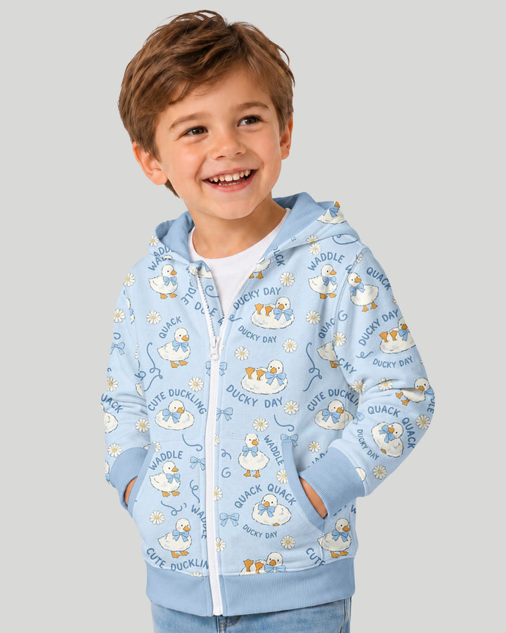 Happy Ducky Day Bamboo Zip Hoodie