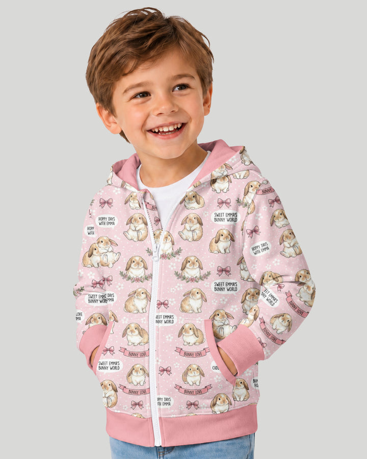 Sweet Bunny Worlds Bamboo Zip Hoodie