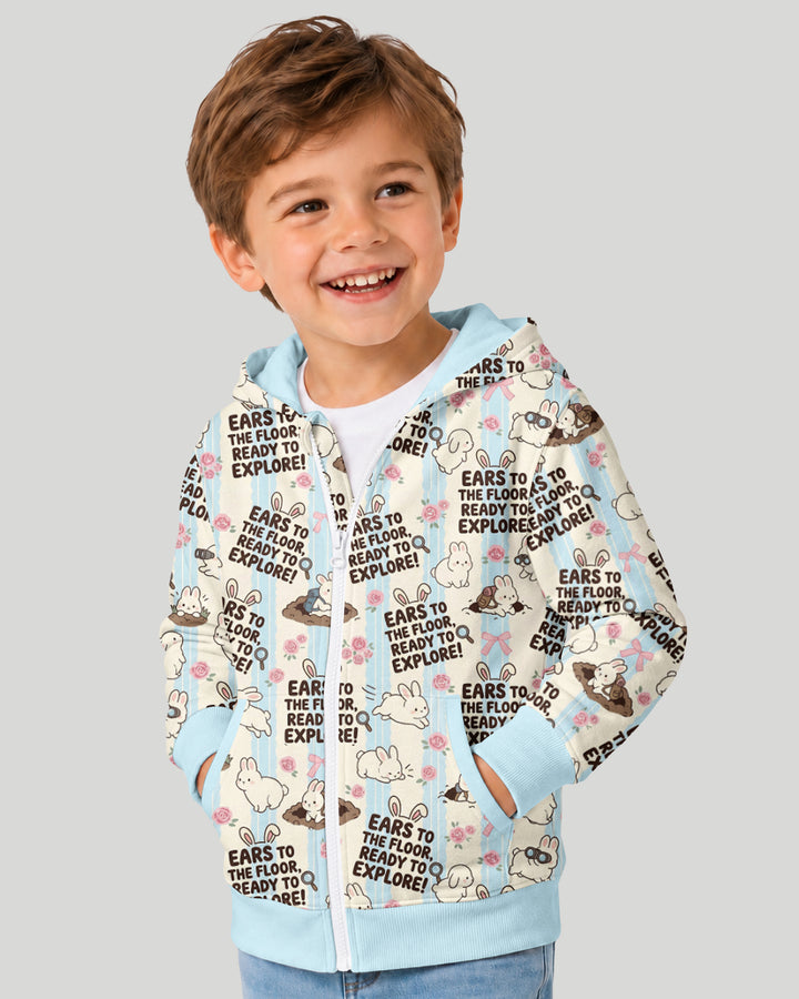 Ears To The Floor Bamboo Zip Hoodie