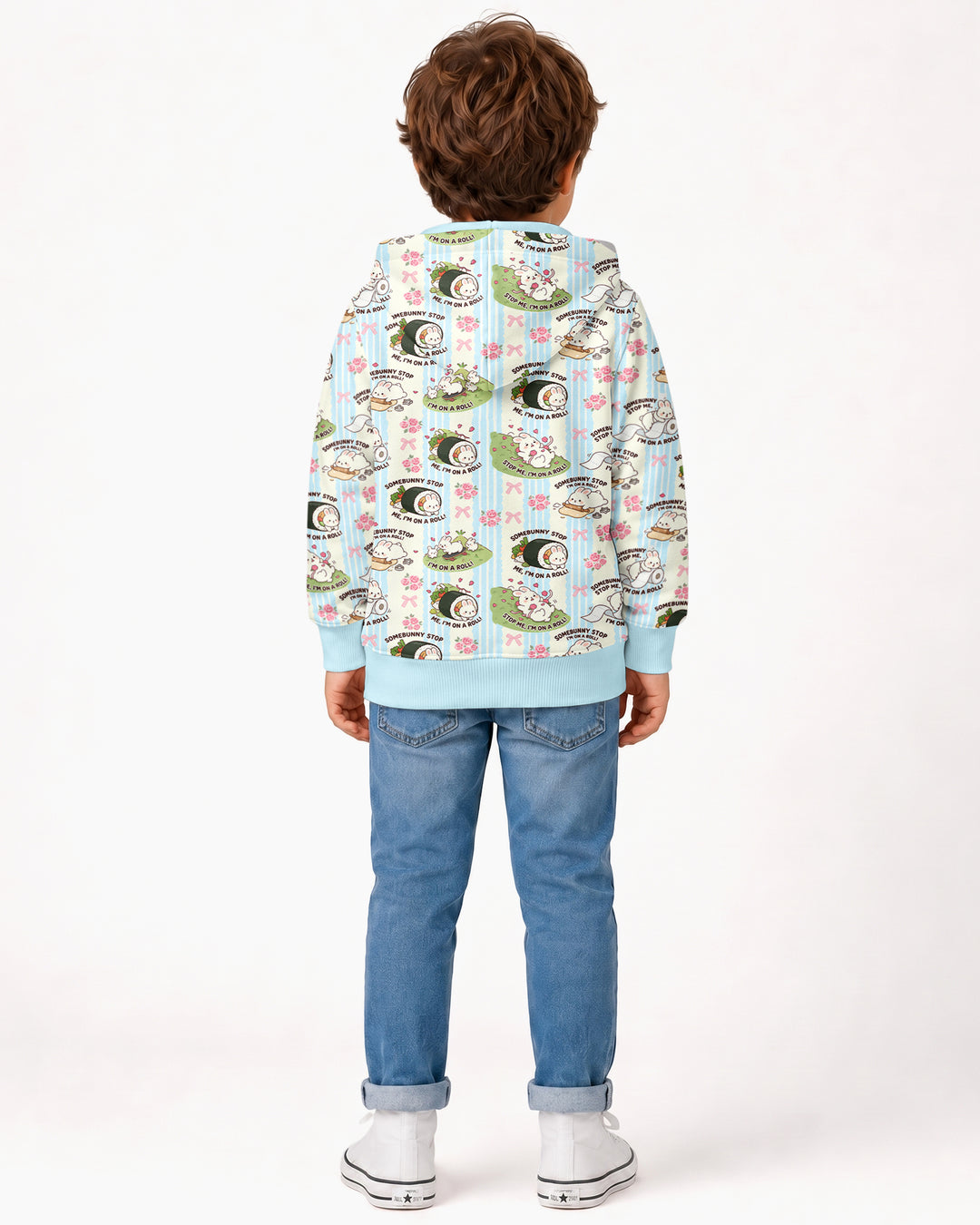 Bunny On A Roll Bamboo Zip Hoodie