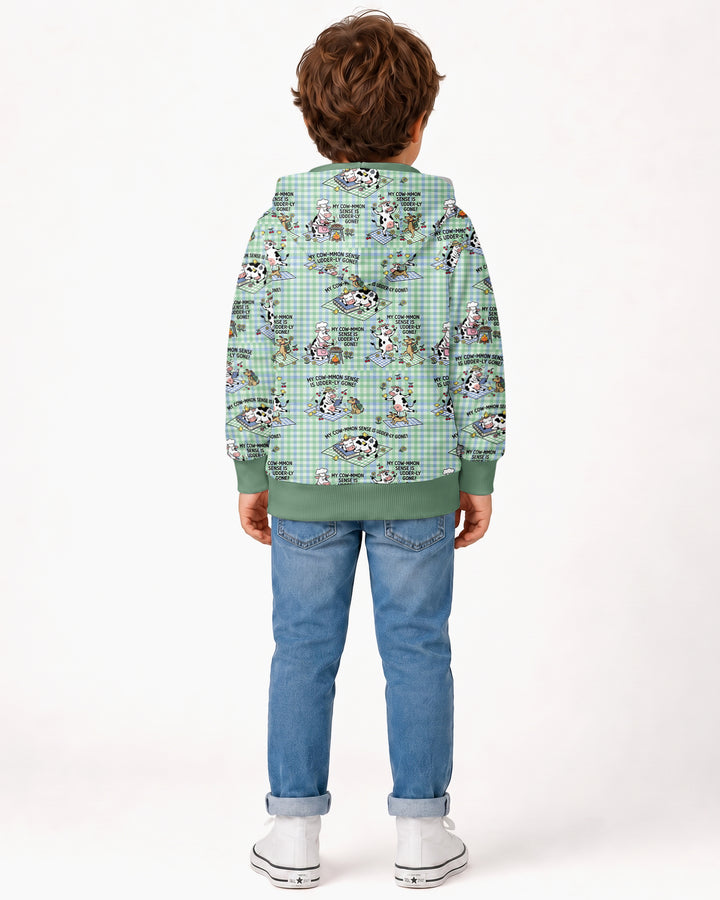 Common Sense Is Udderly Gone Bamboo Zip Hoodie
