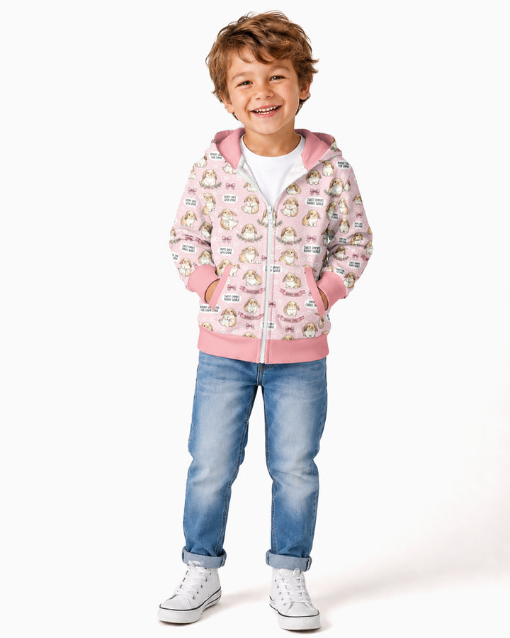 Sweet Bunny Worlds Bamboo Zip Hoodie