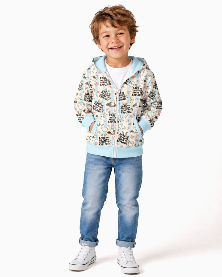 Ears To The Floor Bamboo Zip Hoodie