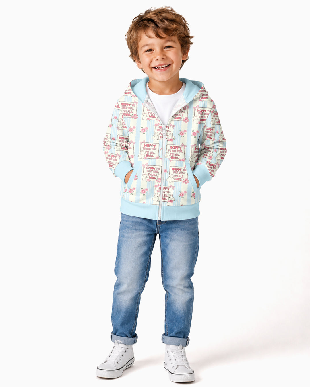 Hoppy To See You Bamboo Zip Hoodie