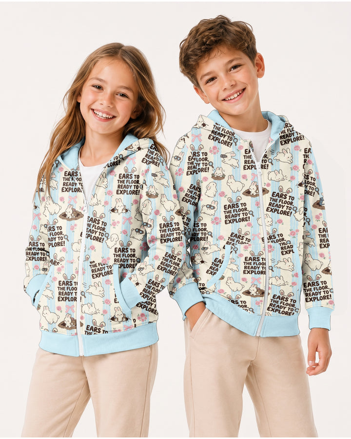Ears To The Floor Bamboo Zip Hoodie