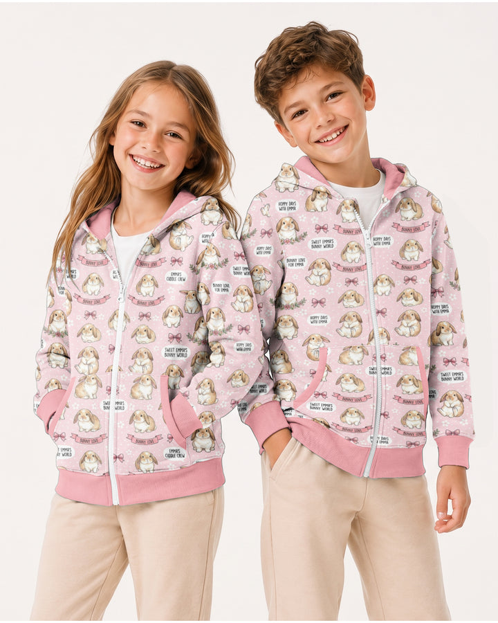 Sweet Bunny Worlds Bamboo Zip Hoodie