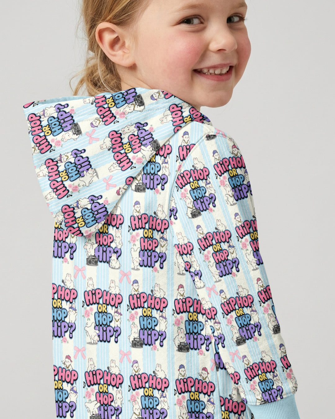 Boombox Bunny Bamboo Zip Hoodie
