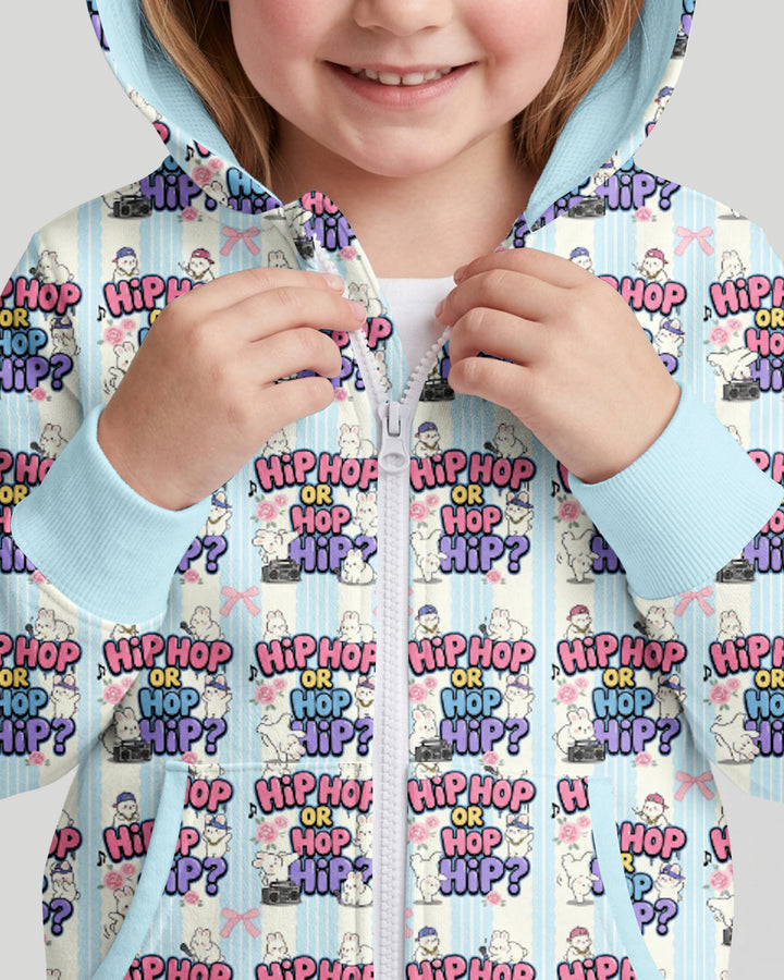 Boombox Bunny Bamboo Zip Hoodie