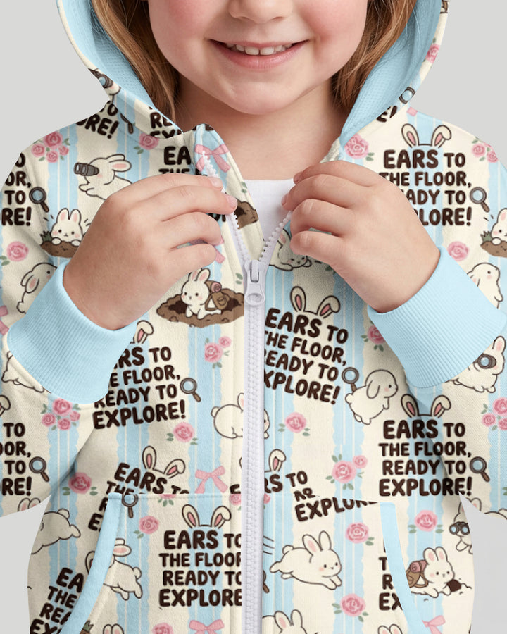 Ears To The Floor Bamboo Zip Hoodie